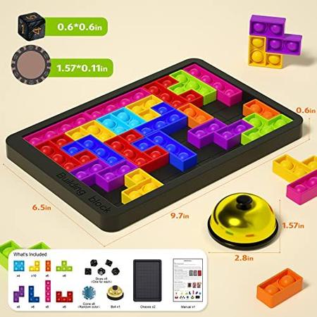 66pcs Fidget Puzzle Games Set, 2 Pop Puzzles Board com Moedas de