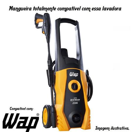 Imagem de 6mt Mangueira Kit Pistola e Lança Wap New Eco Wash 2200 Trama de Aço Lavadora Alta Pressão