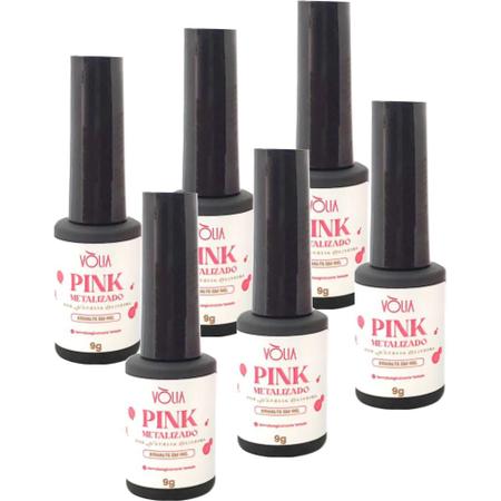 Imagem de 6UN Esmalte em Gel Pink Metalizado 9g Volia