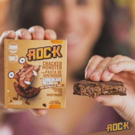 Imagem de 6X Alfajor Cracker Monster 55G Rock Peanut Chocolate Belga