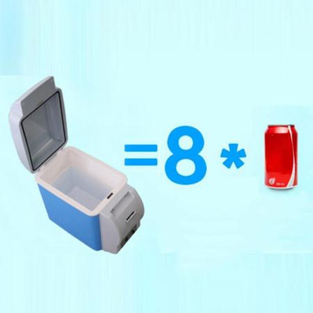Imagem de 7.5l pequeno frigorífico freezer 12v mini portátil refrigerador do carro compressor aquecedor para escritório em casa mo