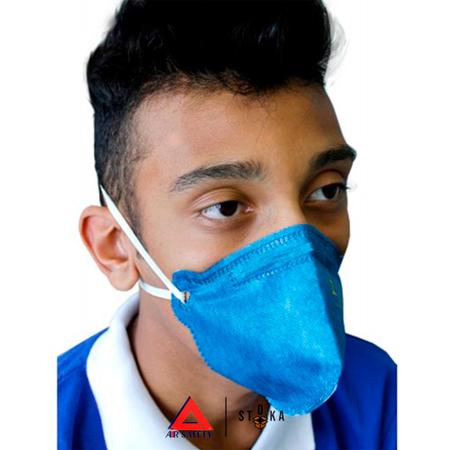 Imagem de 70 máscara descartável maskface pff-1s (pff1) azul sem válvula air safety ca 38.950