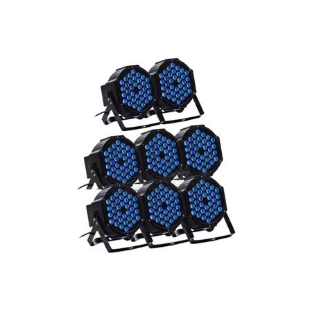 Imagem de 8 Canhão Refletor Led Par 64 Rgb Triled 36 Leds 3w Dmx