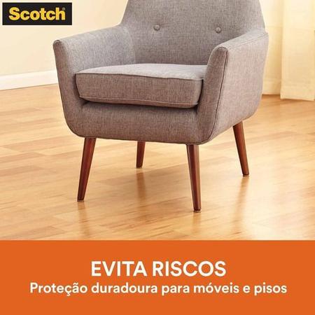 Imagem de 8 Feltro Scotch Resistente Anti- Deslizante Redondo 38x3,5mm