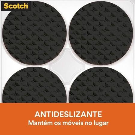 Imagem de 8 Feltro Scotch Resistente Anti- Deslizante Redondo 38x3,5mm