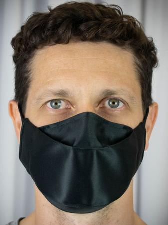 Imagem de 8 Máscaras 3D Com Nano Tecnologia Delfim Protect com clipe nasal Preta