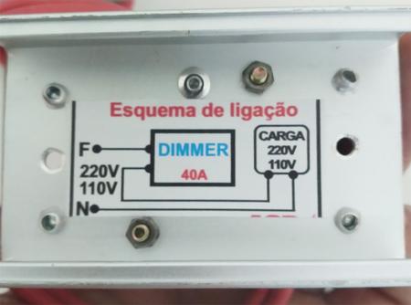 Imagem de 8 pçs dimmer controlador de voltagem potência velocidade ventilador dimer 40a 6000w