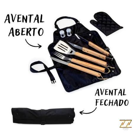 Imagem de 8 Peças de Talheres Para Churrasco Com Avental