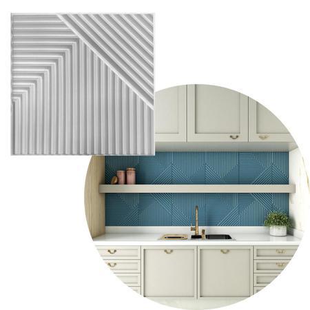 Imagem de 8 Placas Decorativas 3d M² Revestimento Paredes Tetos Ripado Escritorio Quarto Sala Cozinha Banheiro Lavabo Alto Relevo Realista