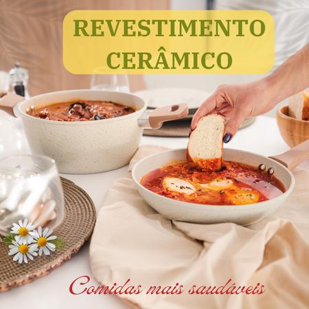 Imagem de 8480 - Jogo de Panelas Carmella Vanilla 3 Peças Ceramic-Flon