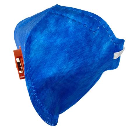 Imagem de 9 máscara respirador descartável pff2(s) com válvula pro agro wps1327 azul delta plus
