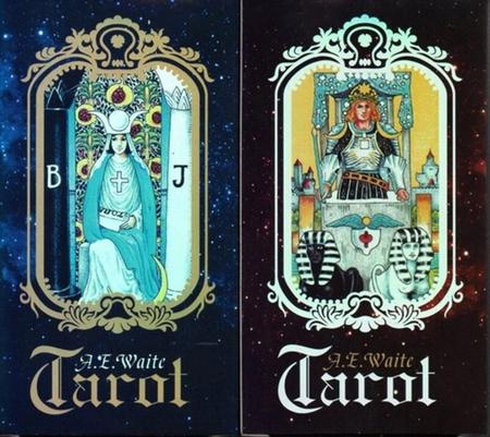 Imagem de A.E. Waite Tarot Deck Holográfico Tarô Rider Waite Baralho de Cartas de Oráculo