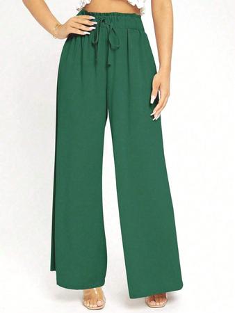 Imagem de A-Lows A&L Calça Pantalona Pernas Largas Com Bolso Cintura Alta Tendências Moda Feminina Super Envio! !