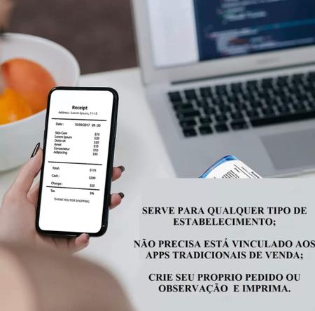 Imagem de A Melhor Impressora térmica p/ pedidos aplicativo lanches ifood rappi cupom não fiscal bluetooth