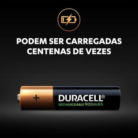 Imagem de AAA Palito RECARREGÁVEL 900mAh DURACELL / 2 Pilhas