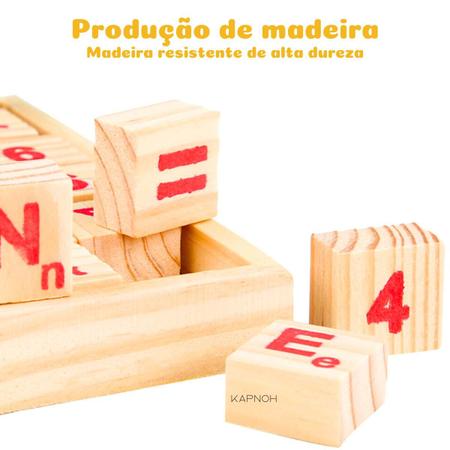 Imagem de Ábaco de Madeira 2Pçs Brinquedo Educativo Matemática Infantil
