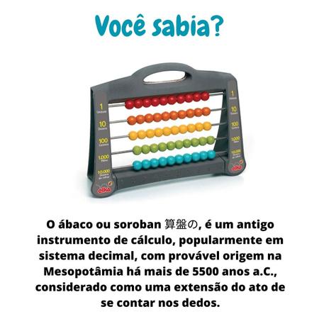 Imagem de Ábaco Educativo Escolar 50 Unidades Elka Brinquedos Ref 1001