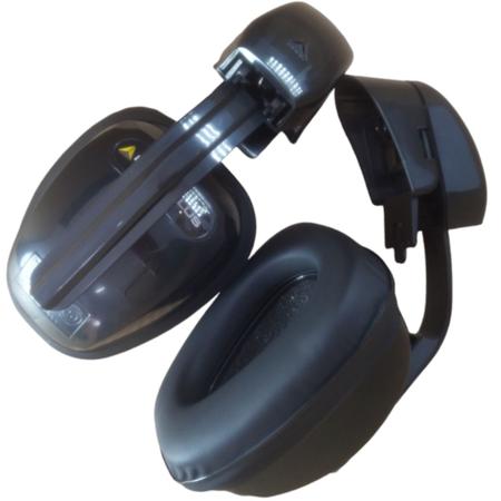 Imagem de Abafador de Ouvido Protetor Auricular Tipo Concha Acoplar Cor Preto Capacete Proficional Construção Industria