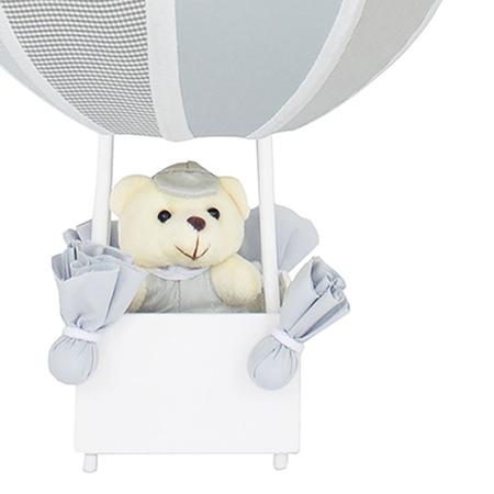 Imagem de Abajur Balãozinho Urso Cinza Quarto Bebê Infantil