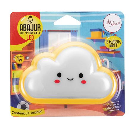 Abajur Infantil Nuvem Menina Luz De Led Tomada Parede - Art House - Zein Imagem de Abajur Infantil Nuvem Menina Luz De Led Tomada Parede - Art House