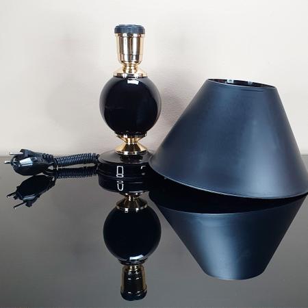 Imagem de Abajur Moderno Decoração Quarto Sala Luminária Lamp Black Preto