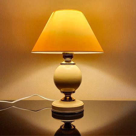 Imagem de Abajur Moderno Decoração Quarto Sala Luminária Lamp Sand Bege