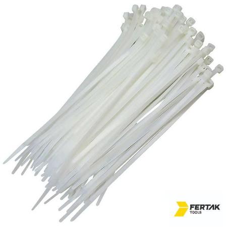 Imagem de Abraçadeira de nylon 4,8x150mm branco cento fertak tools