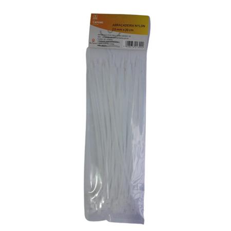 Imagem de Abraçadeira Nylon Branca 2,5mm X 200mm 120 Pçs