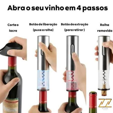 Imagem de Abridor Automático de Garrafas de Vinho - Saca Rolha Elétrico