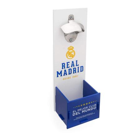 Imagem de Abridor de garrafa e porta tampinhas de parede real madrid