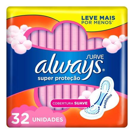 Imagem de Absorvente Always Absorção Suave P, Com Abas, Lv 32 Pg 28