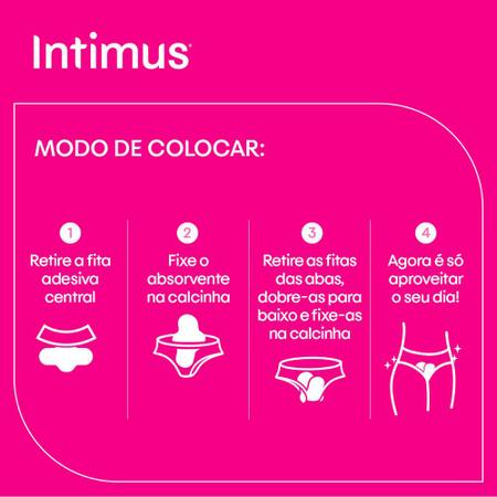 Imagem de Absorvente Intimus Noturno Cobertura Suave com Abas 30 Unidades