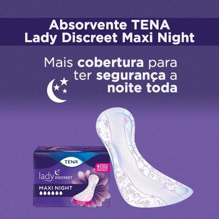 Imagem de Absorvente Lady Discreet Maxi Night C6 Seco  Tena