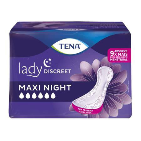 Imagem de Absorvente Lady Discreet Maxi Night C6 Seco  Tena