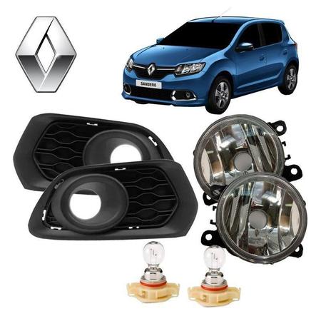 Acabamento+Farol Milha Sandero 2017 ARTEB H16 Par - AI Imagem de Acabamento+Farol Milha Sandero 2017 ARTEB H16 Par