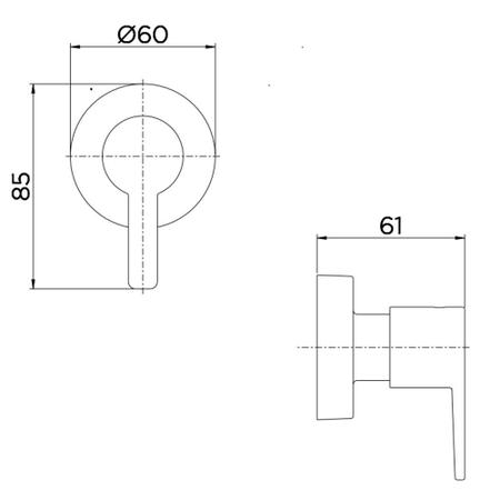 Imagem de Acabamento Gali DocolBase com Registro Válvula de Gaveta