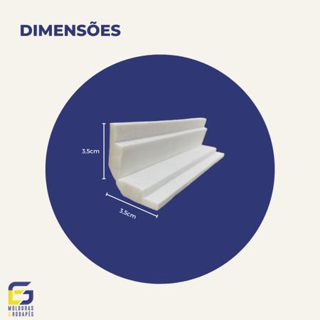 Imagem de Acabamento Moldura Roda Teto Eva Autocolante e Flexível E30 3,5cm + 3,5cm + Gabarito