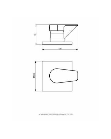 Imagem de Acabamento Monocomando Chuveiro Base 1/2 Docol Rose Fosco