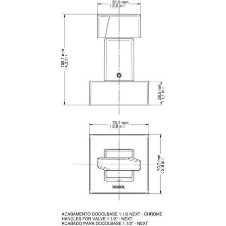 Imagem de Acabamento para Registro Docol Next 1/2", 3/4" e 1"