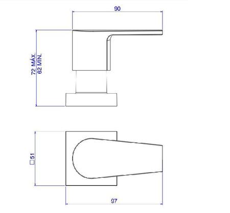 Imagem de Acabamento Registro De Gaveta Level Black Matte 4900 Deca