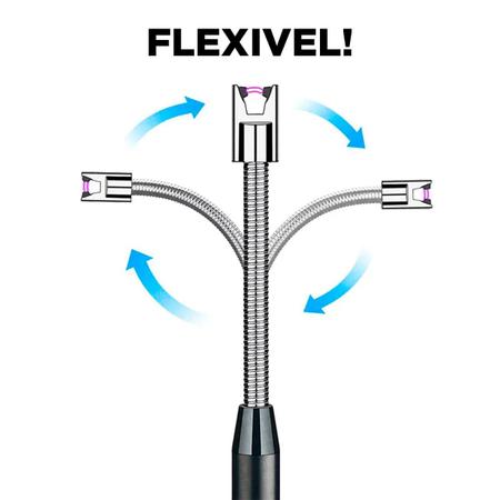 Acendedor Fogão Plasma Eletrico Usb Recarregável Luxo 360 - LAURUS Imagem de Acendedor Fogão Plasma Eletrico Usb Recarregável Luxo 360