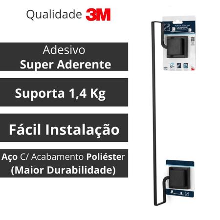 Imagem de Acessorios Banheiro Preto Kit Completo Lavabo Decoração Box conjunto de banheiro preto