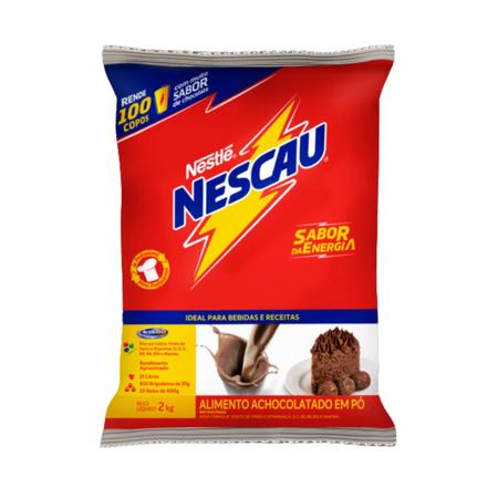 Imagem de Achocolatado Em Pó Nescau Chocolate Nestlé Pacote 2kg