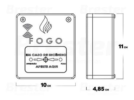 Imagem de Acionador Alarme Manual Incêndio Sirene 12v/24v Segurimax