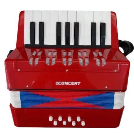 Imagem de Acordeon Sanfona Concert CA8 Vermelho 8 Baixos 17 Teclas