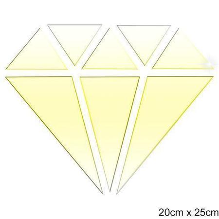 Imagem de Acrílico Decorativo Espelhado Gold Em Formato De Diamante