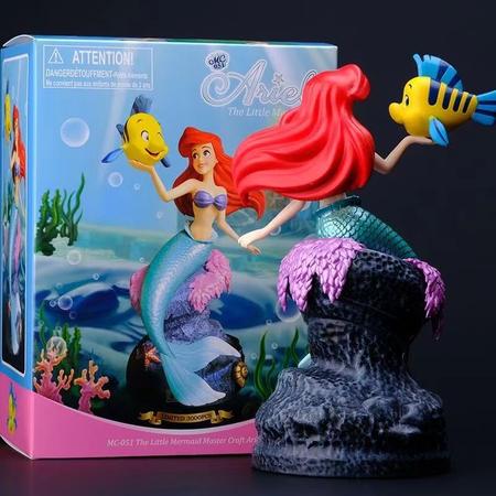 Imagem de Action figure ariel e linguado pequena sereia little mermaid disney 19cm