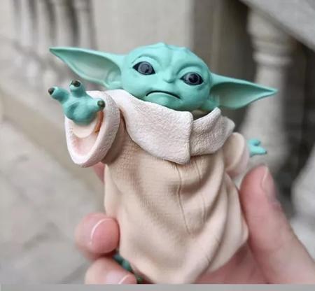 Imagem de Action Figure Figura Ação Star Wars Baby Yoda Estátua 8cm