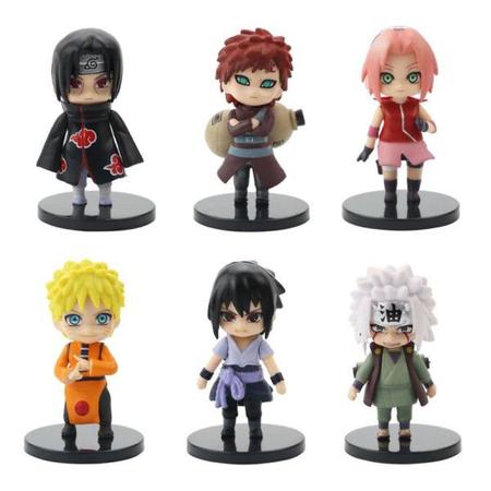 Action Figure Kit 12pçs Naruto Shippuden Hinata Outros 7cm;Bandai;Fantoche;