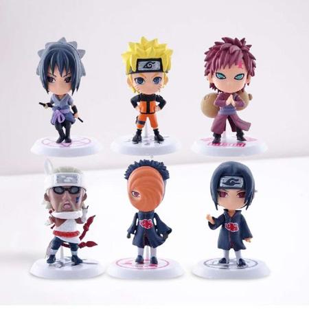 Action Figure Kit 6pçs Naruto Shippuden Hatake Outros 7cm;Bandai;Fantoche;